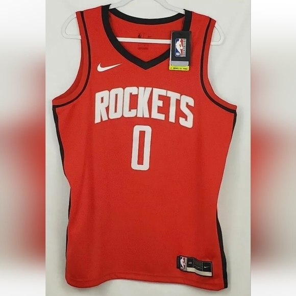 Nike NBA Rockets Westbrook Men Authentic Swingman Jersey Red  XXL 56 CW3666-657 - Picture 1 of 9
